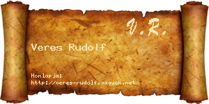 Veres Rudolf névjegykártya
