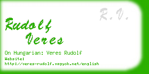 rudolf veres business card